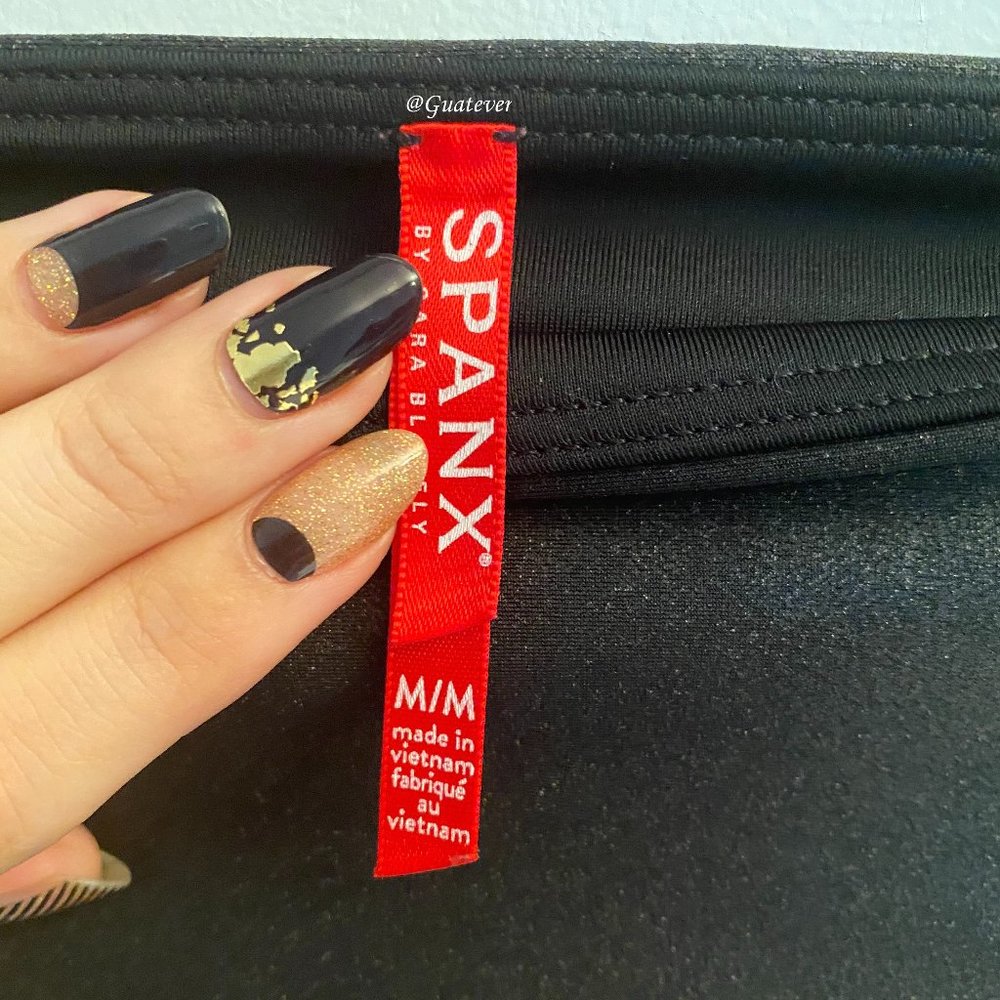 Spanx Black Faux Leather Leggings Size Medium